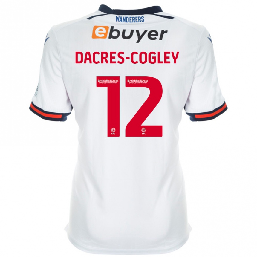 Kids Football Josh Dacres-Cogley #12 White Home Jersey 2024/25 T-Shirt