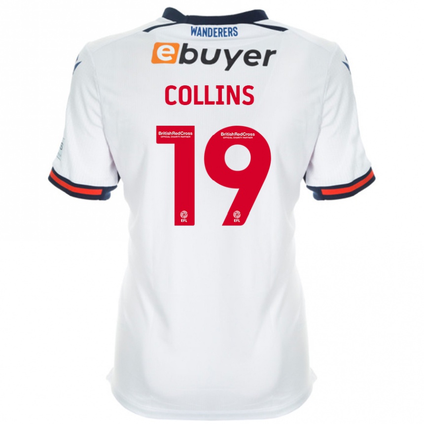 Kids Football Aaron Collins #19 White Home Jersey 2024/25 T-Shirt