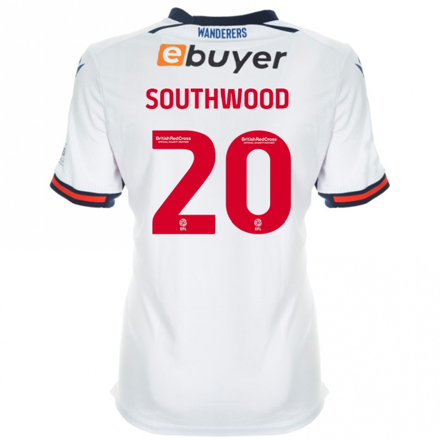 Kids Football Luke Southwood #20 White Home Jersey 2024/25 T-Shirt