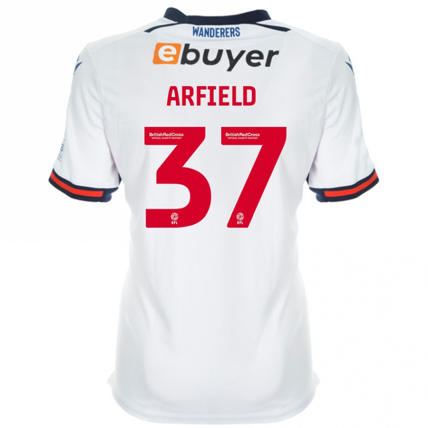 Kids Football Scott Arfield #37 White Home Jersey 2024/25 T-Shirt