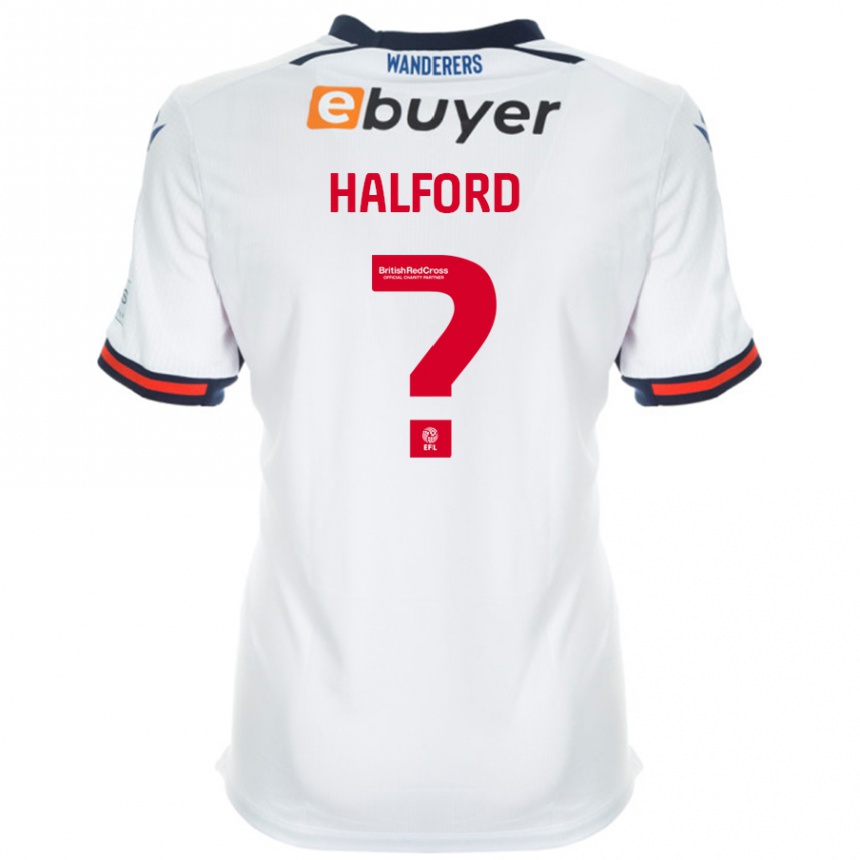 Kids Football Noah Halford #0 White Home Jersey 2024/25 T-Shirt