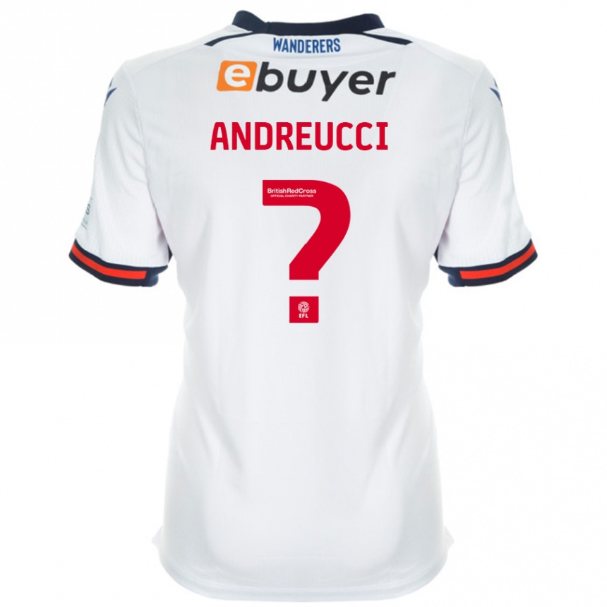 Kids Football Ben Andreucci #0 White Home Jersey 2024/25 T-Shirt