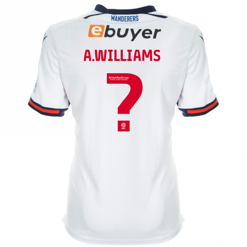 Kids Football Alexsis Williams #0 White Home Jersey 2024/25 T-Shirt