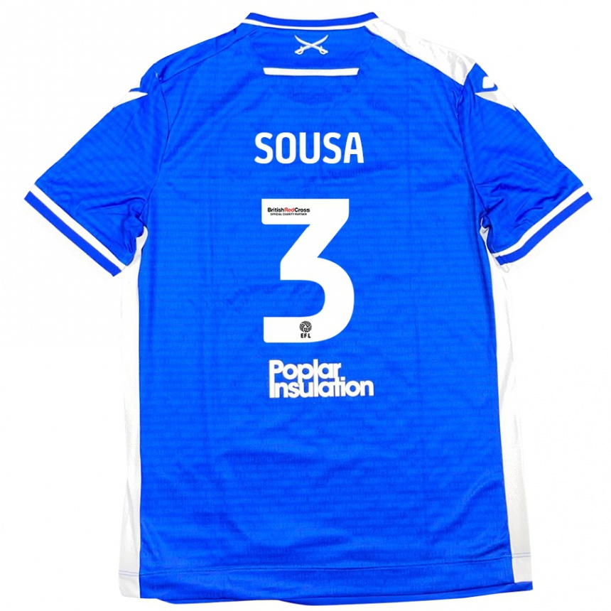 Kids Football Lino Sousa #3 Blue White Home Jersey 2024/25 T-Shirt