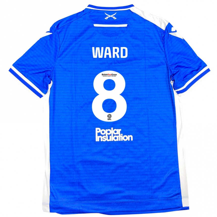 Kids Football Grant Ward #8 Blue White Home Jersey 2024/25 T-Shirt