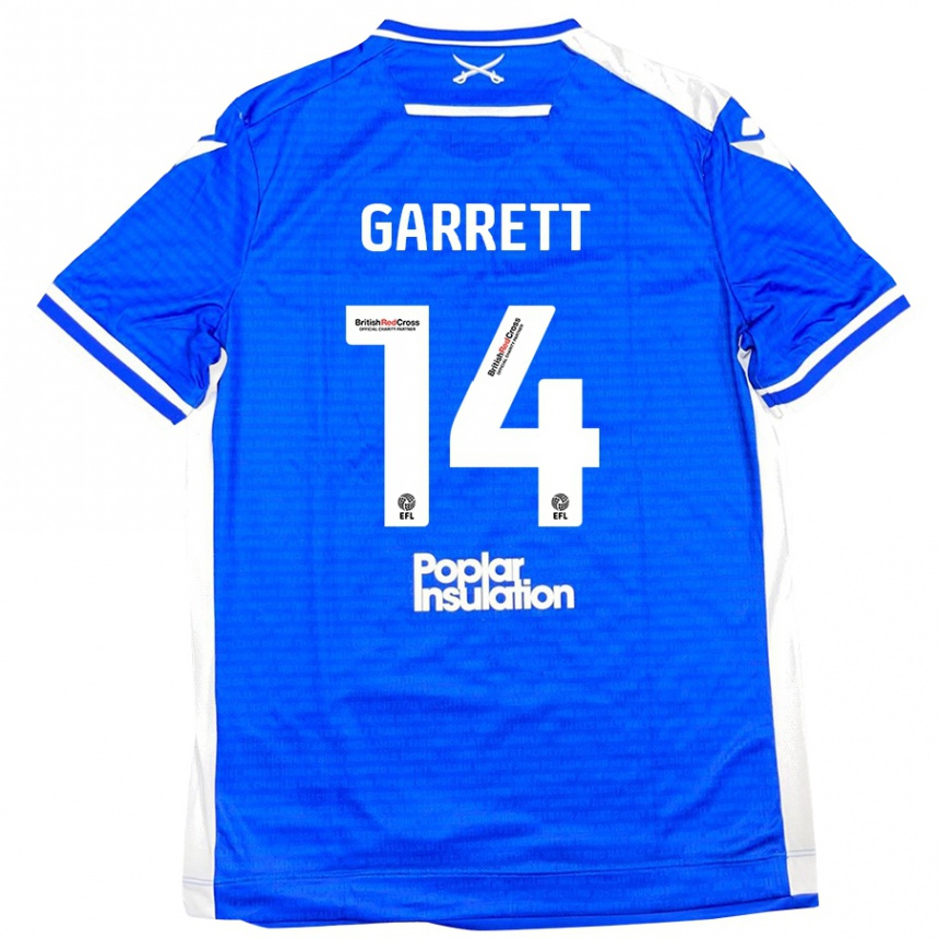 Kids Football Jake Garrett #14 Blue White Home Jersey 2024/25 T-Shirt