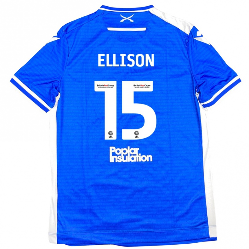 Kids Football Dan Ellison #15 Blue White Home Jersey 2024/25 T-Shirt