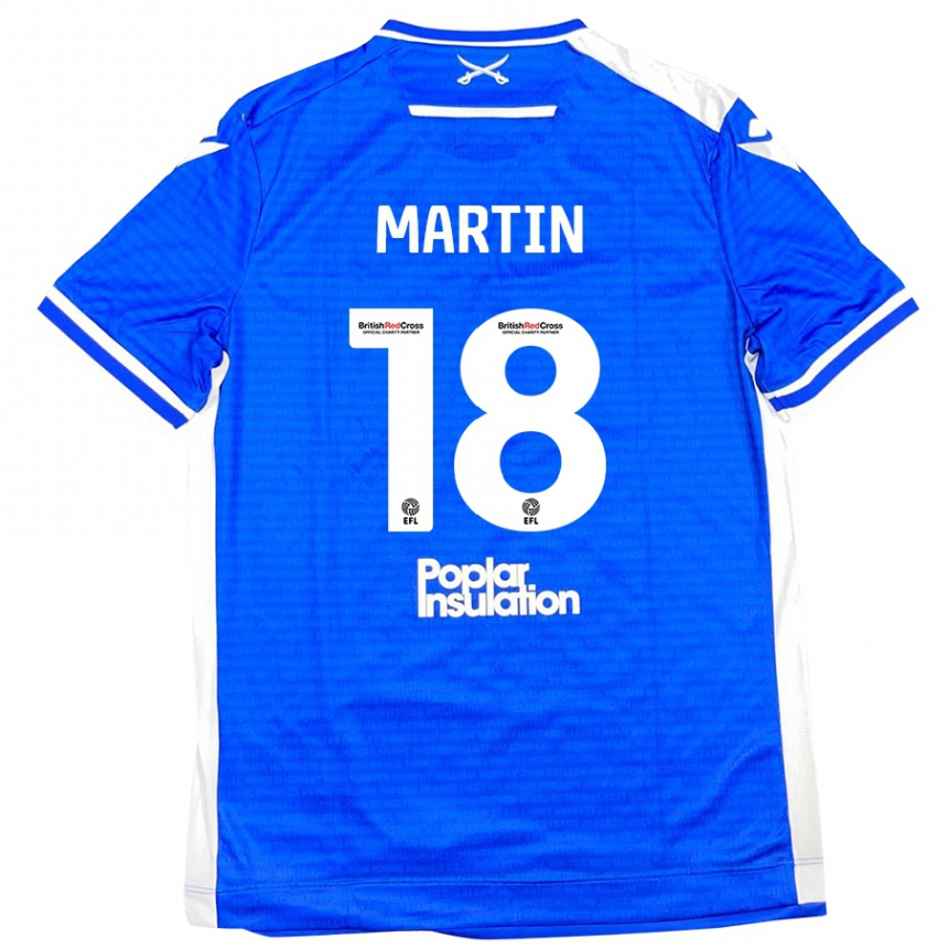 Kids Football Chris Martin #18 Blue White Home Jersey 2024/25 T-Shirt