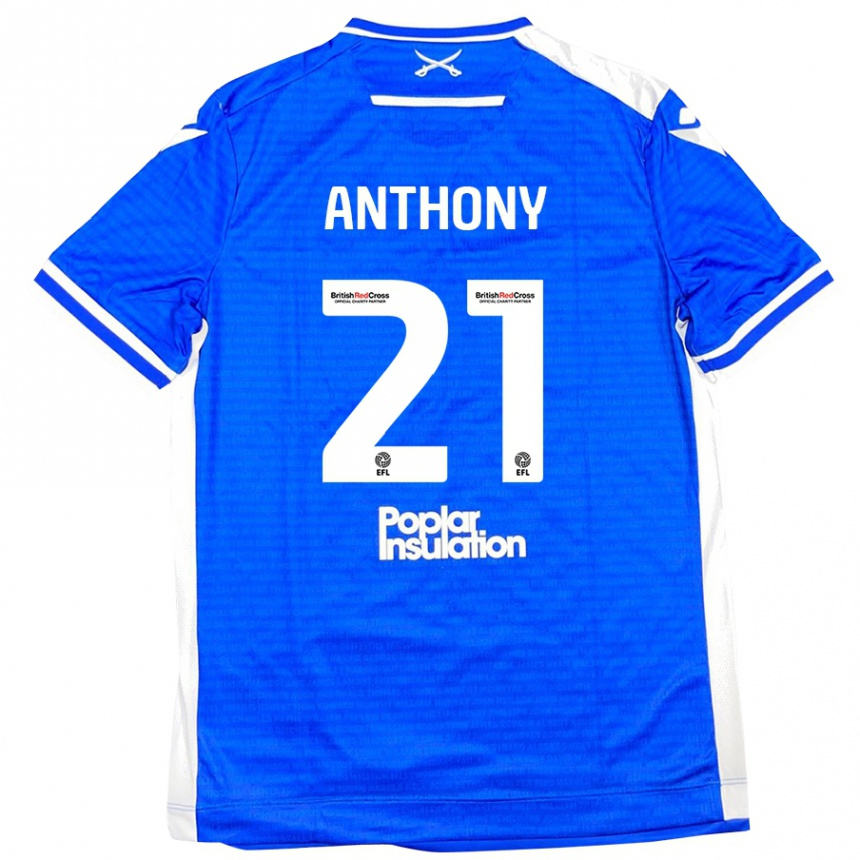 Kids Football Micah Anthony #21 Blue White Home Jersey 2024/25 T-Shirt