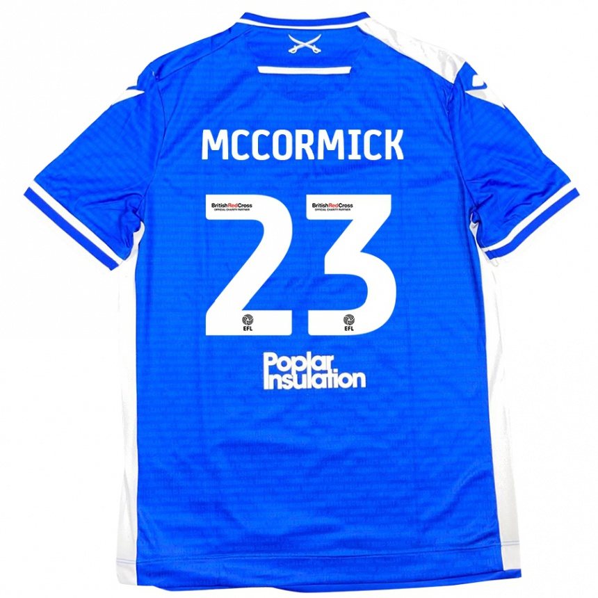 Kids Football Luke Mccormick #23 Blue White Home Jersey 2024/25 T-Shirt