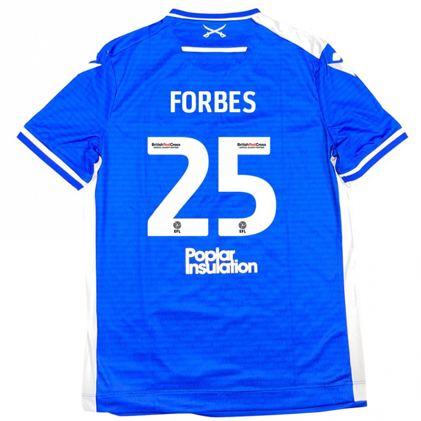 Kids Football Michael Forbes #25 Blue White Home Jersey 2024/25 T-Shirt