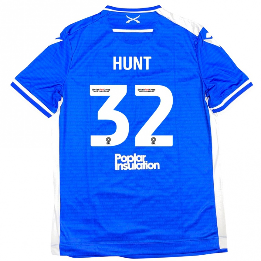 Kids Football Jack Hunt #32 Blue White Home Jersey 2024/25 T-Shirt