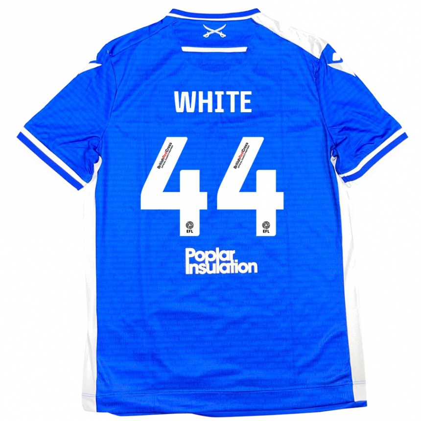 Kids Football Charlie White #44 Blue White Home Jersey 2024/25 T-Shirt