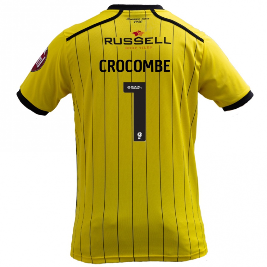 Kids Football Max Crocombe #1 Yellow Home Jersey 2024/25 T-Shirt