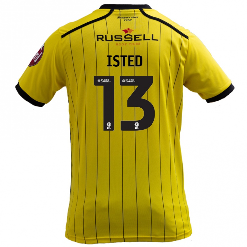 Kids Football Harry Isted #13 Yellow Home Jersey 2024/25 T-Shirt