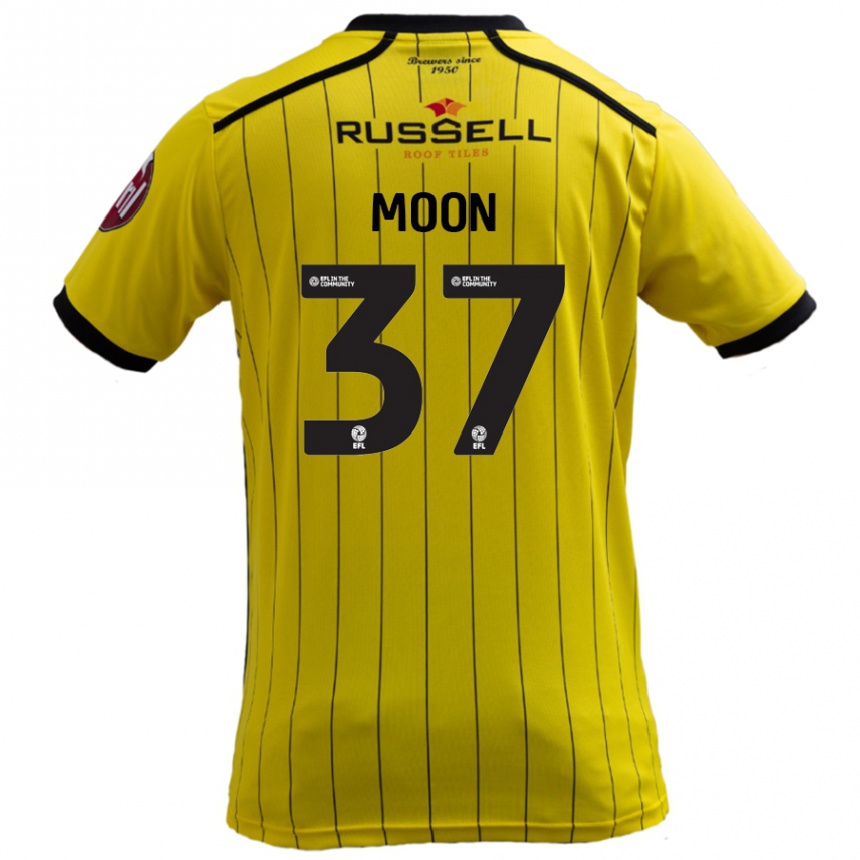 Kids Football Jasper Moon #37 Yellow Home Jersey 2024/25 T-Shirt