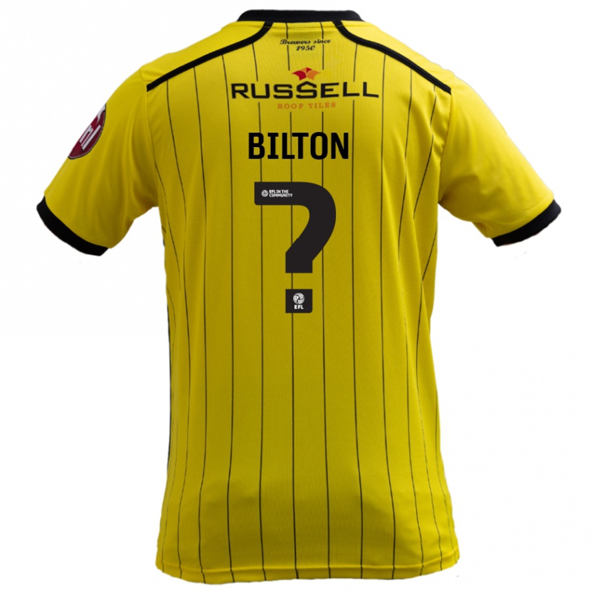 Kids Football Kye Bilton #0 Yellow Home Jersey 2024/25 T-Shirt