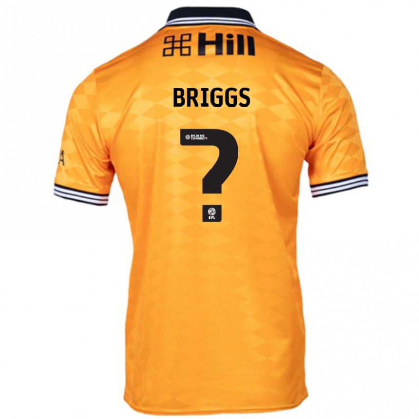 Kids Football Jj Briggs #0 Orange Home Jersey 2024/25 T-Shirt