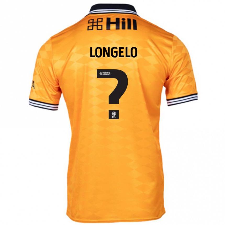 Kids Football Emmanuel Longelo #0 Orange Home Jersey 2024/25 T-Shirt