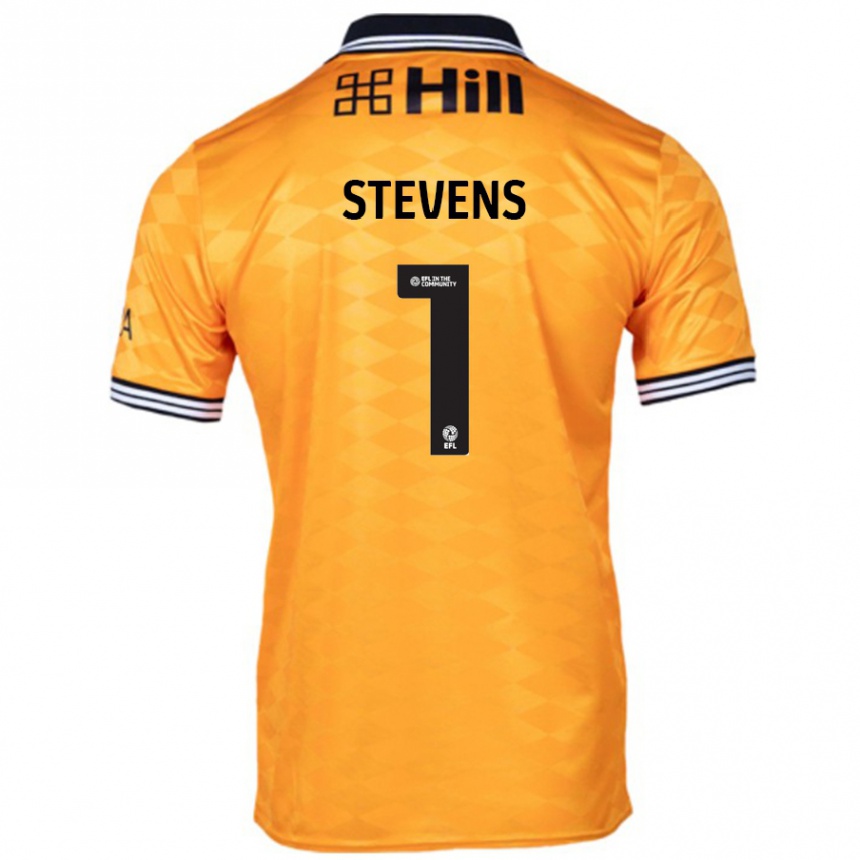 Kids Football Jack Stevens #1 Orange Home Jersey 2024/25 T-Shirt