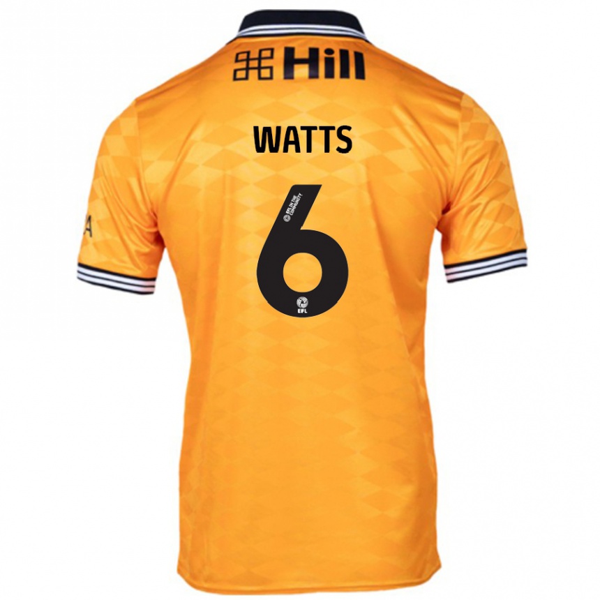 Kids Football Kell Watts #6 Orange Home Jersey 2024/25 T-Shirt