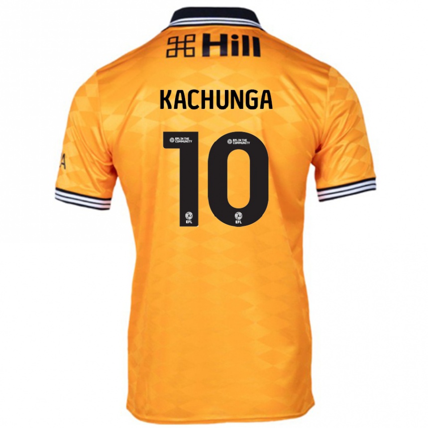 Kids Football Elias Kachunga #10 Orange Home Jersey 2024/25 T-Shirt