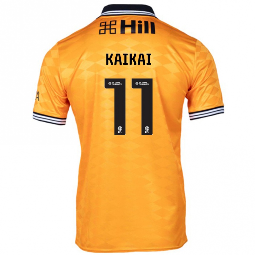 Kids Football Sullay Kaikai #11 Orange Home Jersey 2024/25 T-Shirt