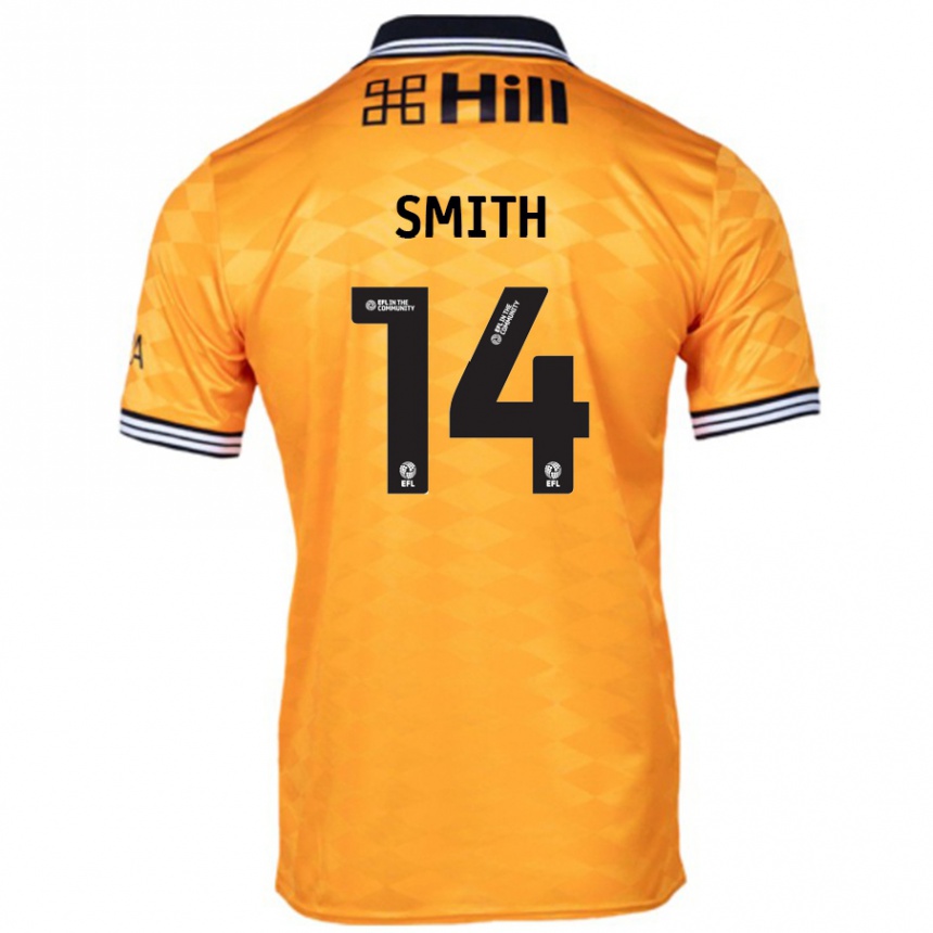 Kids Football Korey Smith #14 Orange Home Jersey 2024/25 T-Shirt