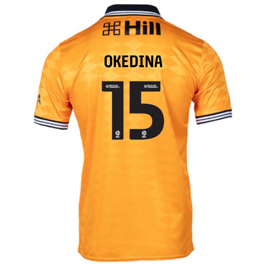 Kids Football Jubril Okedina #15 Orange Home Jersey 2024/25 T-Shirt