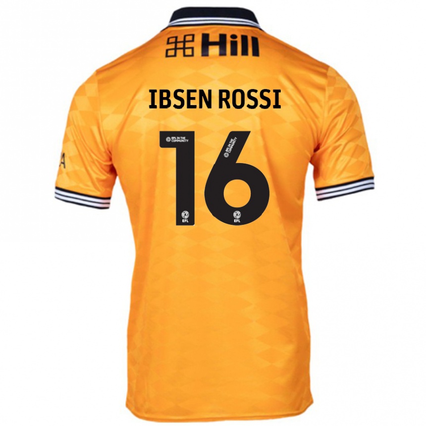 Kids Football Zeno Ibsen Rossi #16 Orange Home Jersey 2024/25 T-Shirt