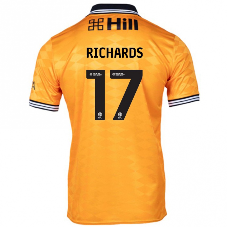 Kids Football Taylor Richards #17 Orange Home Jersey 2024/25 T-Shirt