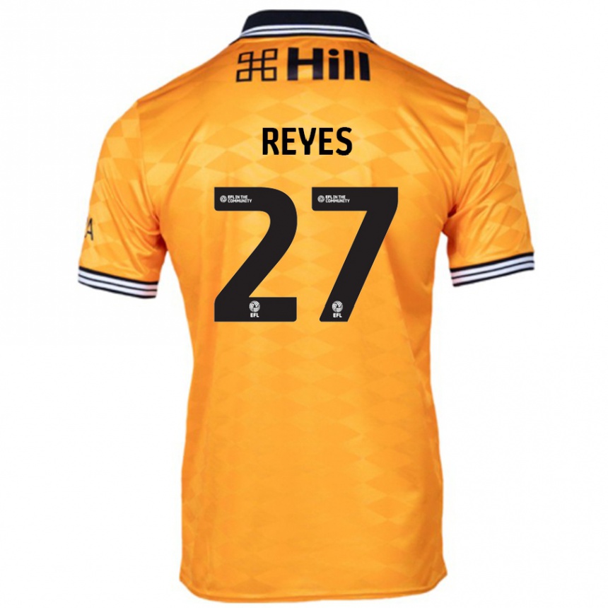 Kids Football Vicente Reyes #27 Orange Home Jersey 2024/25 T-Shirt