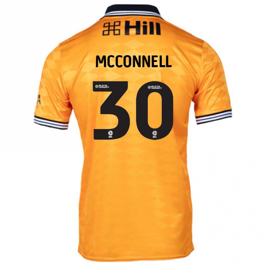 Kids Football Glenn Mcconnell #30 Orange Home Jersey 2024/25 T-Shirt