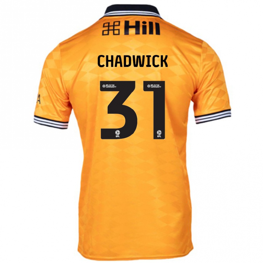 Kids Football Louis Chadwick #31 Orange Home Jersey 2024/25 T-Shirt