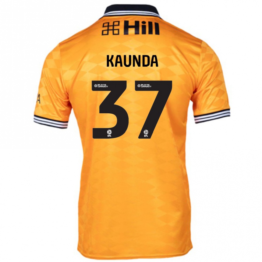 Kids Football Amaru Kaunda #37 Orange Home Jersey 2024/25 T-Shirt