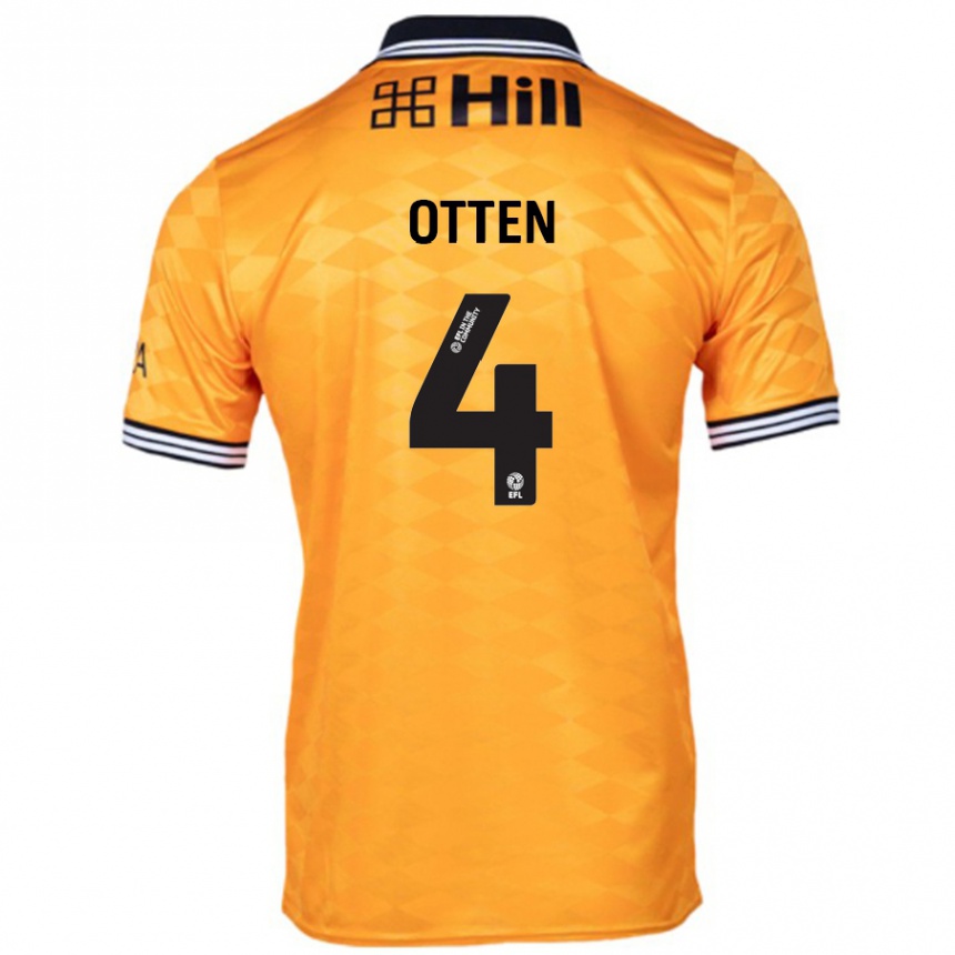 Kids Football Gisela Otten #4 Orange Home Jersey 2024/25 T-Shirt