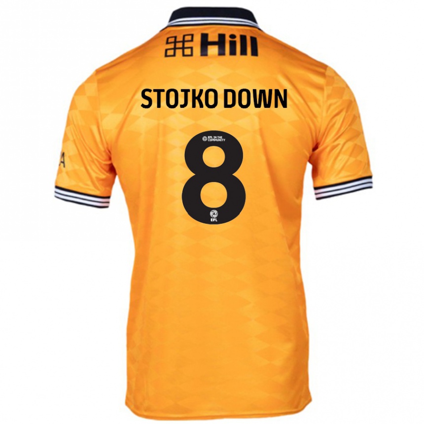 Kids Football Alysha Stojko-Down #8 Orange Home Jersey 2024/25 T-Shirt