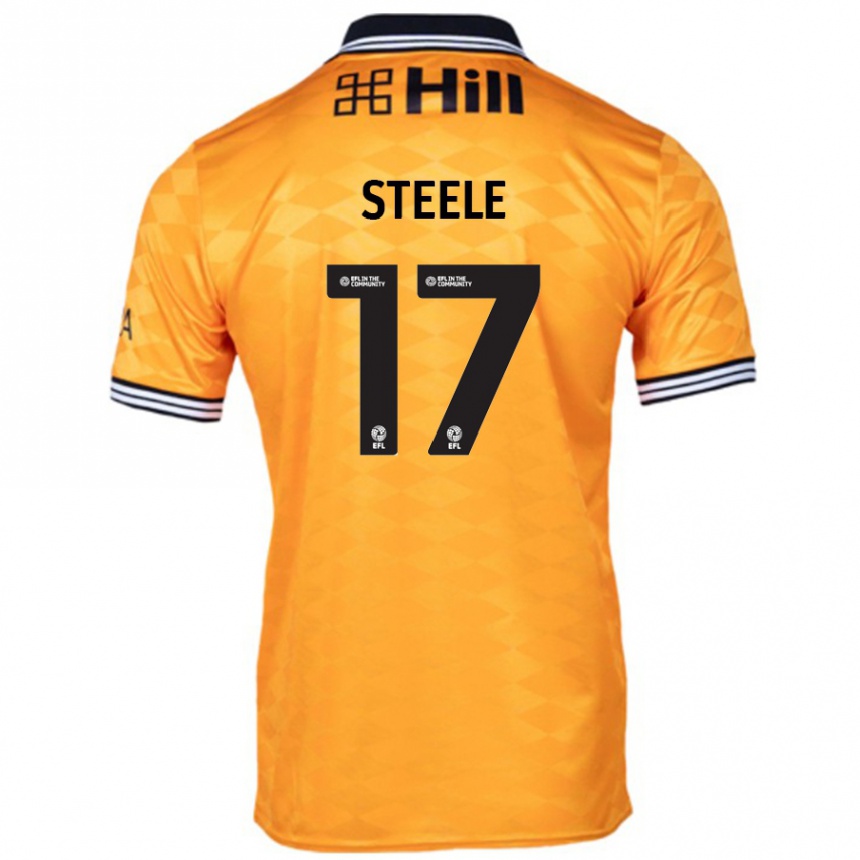 Kids Football Fran Steele #17 Orange Home Jersey 2024/25 T-Shirt