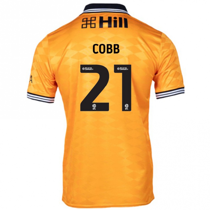 Kids Football Serena Cobb #21 Orange Home Jersey 2024/25 T-Shirt