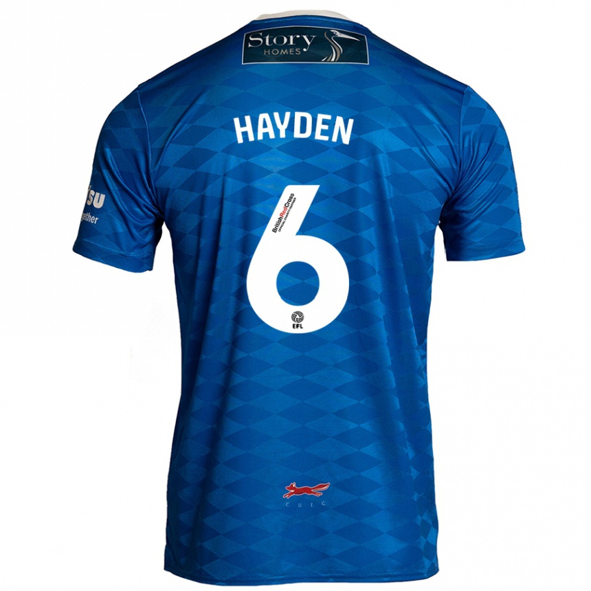 Kids Football Aaron Hayden #6 Blue Home Jersey 2024/25 T-Shirt