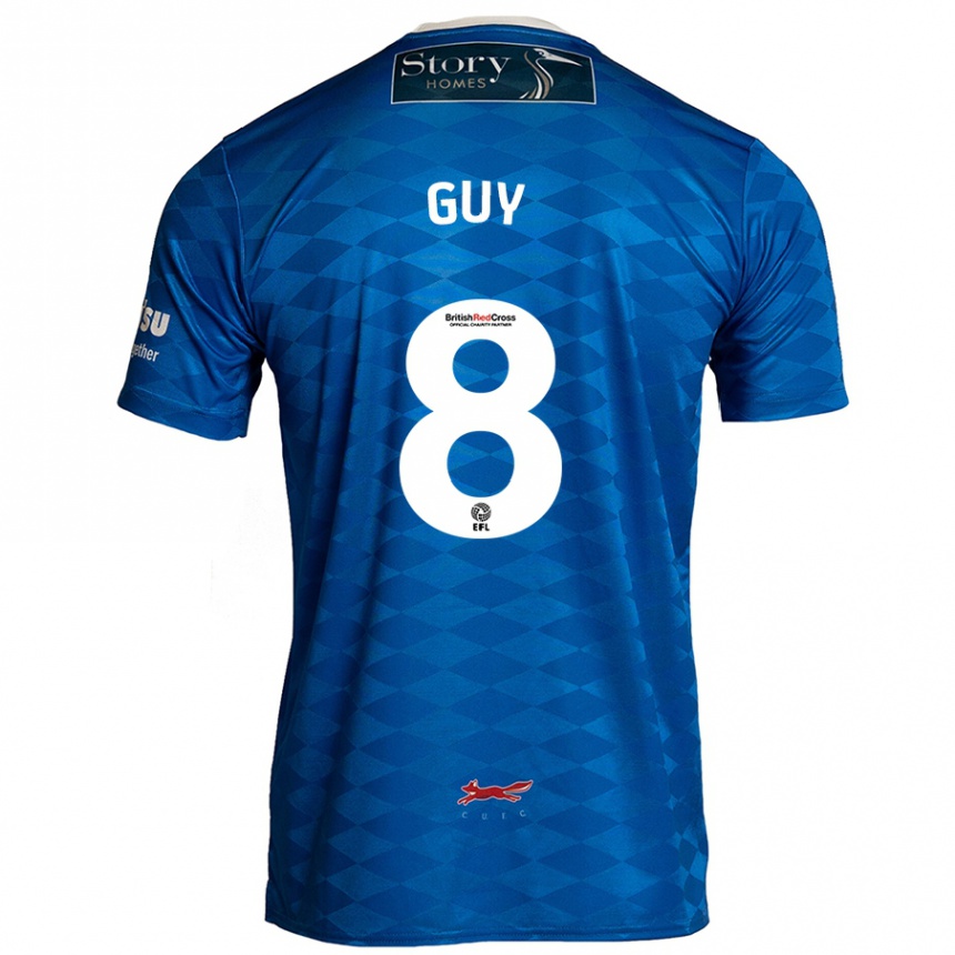 Kids Football Callum Guy #8 Blue Home Jersey 2024/25 T-Shirt