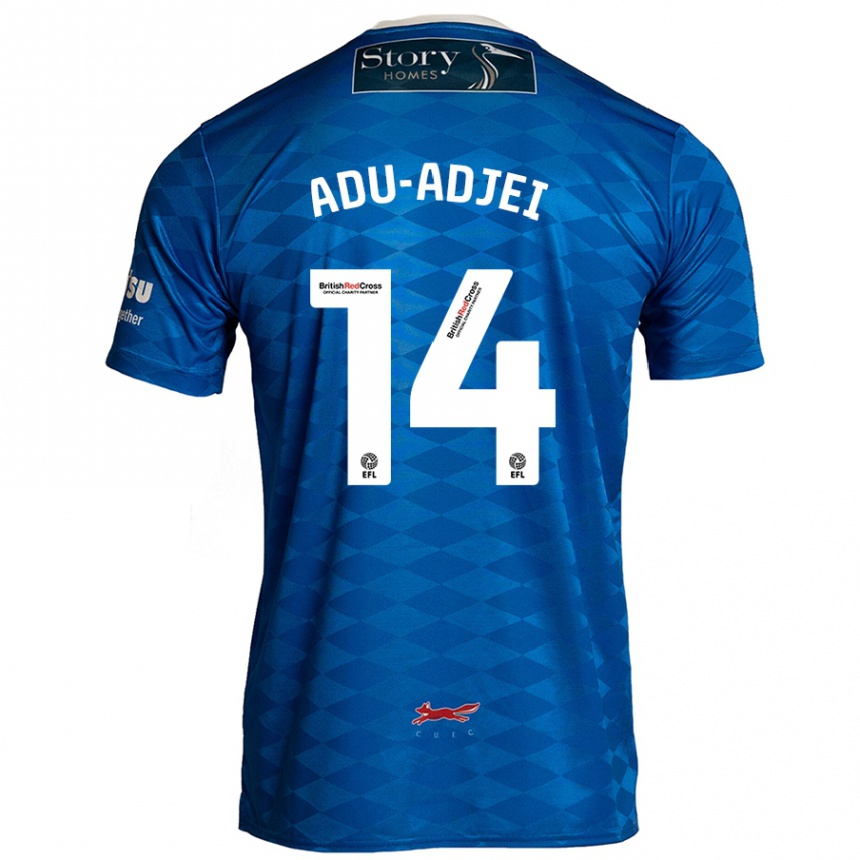 Kids Football Daniel Adu-Adjei #14 Blue Home Jersey 2024/25 T-Shirt