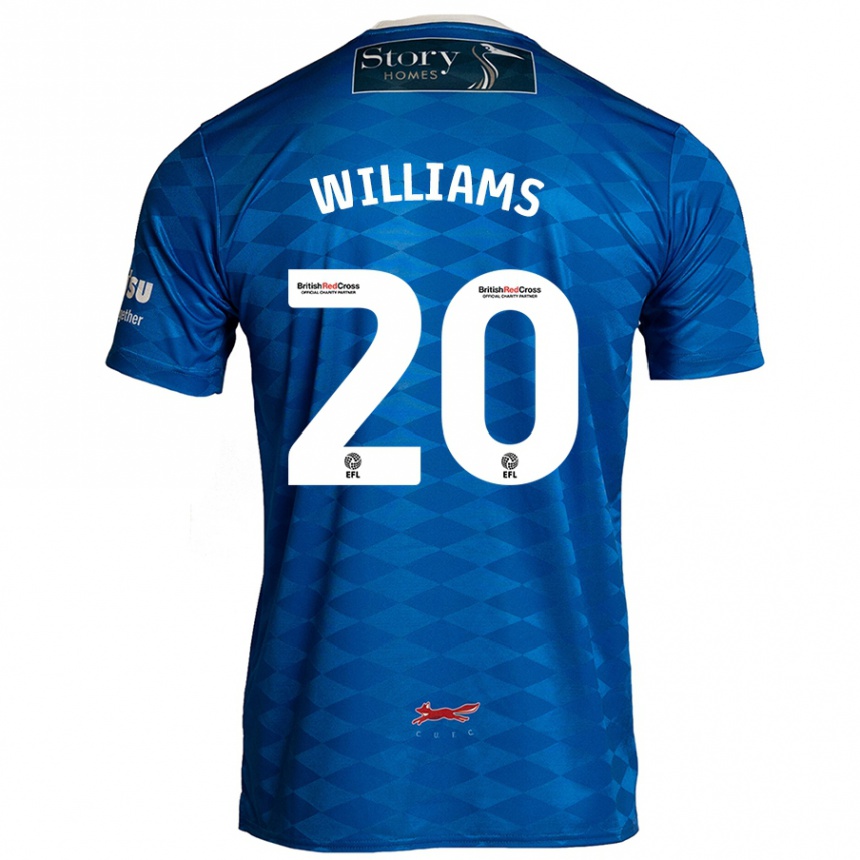 Kids Football Ben Williams #20 Blue Home Jersey 2024/25 T-Shirt