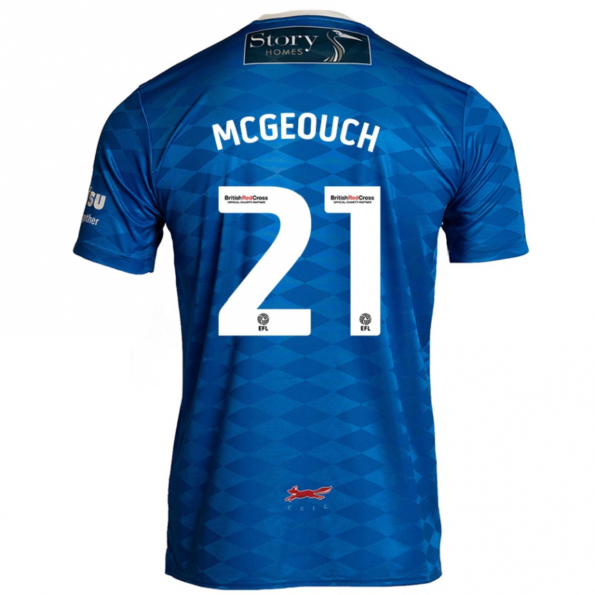 Kids Football Dylan Mcgeouch #21 Blue Home Jersey 2024/25 T-Shirt