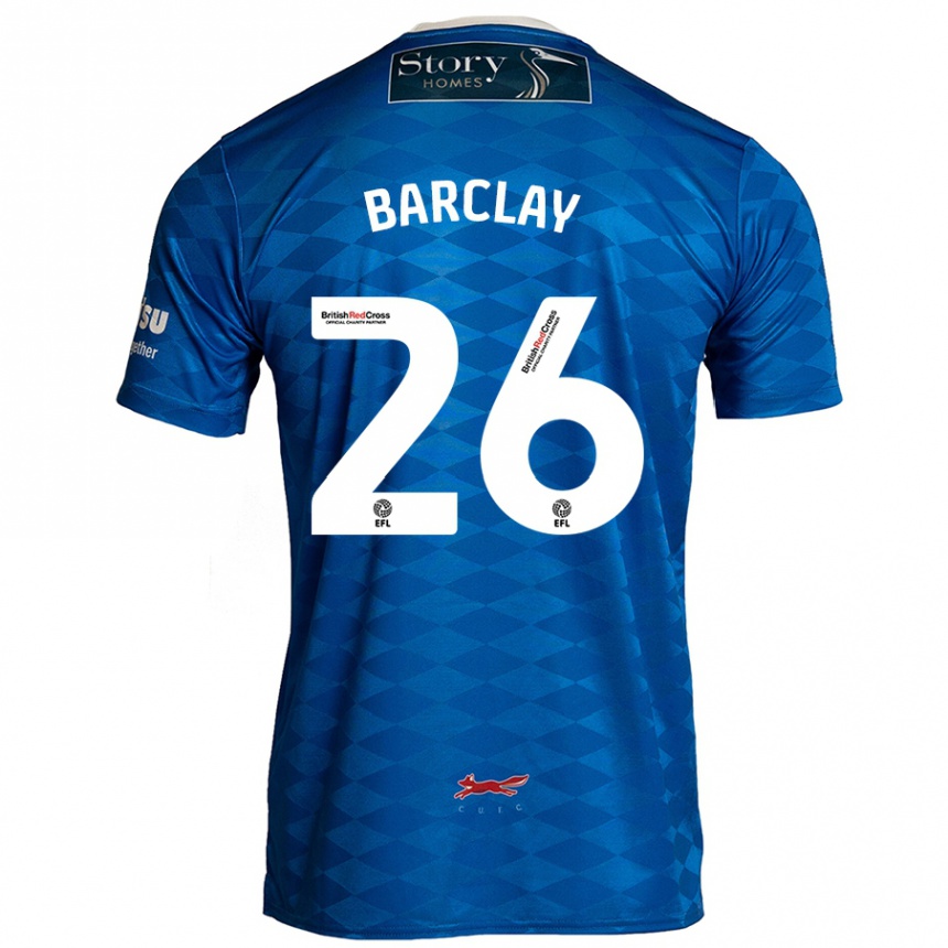 Kids Football Ben Barclay #26 Blue Home Jersey 2024/25 T-Shirt