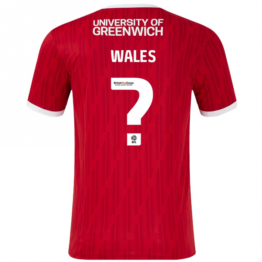 Kids Football Manu Wales #0 Red White Home Jersey 2024/25 T-Shirt