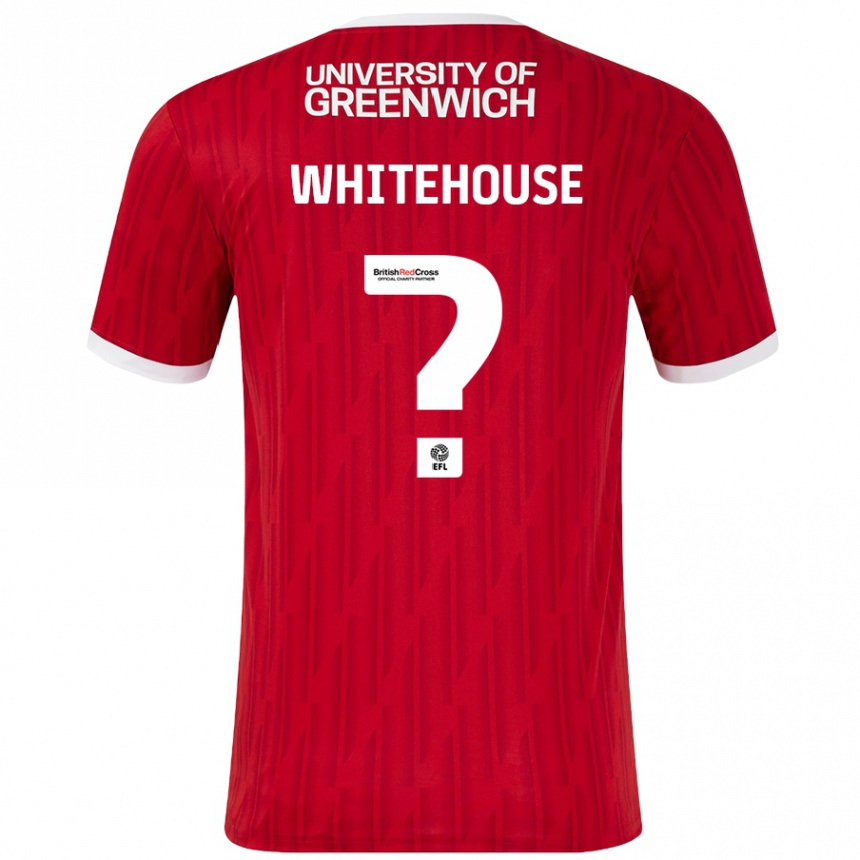 Kids Football Sophie Whitehouse #0 Red White Home Jersey 2024/25 T-Shirt