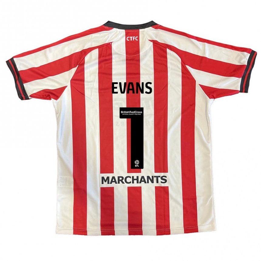 Kids Football Owen Evans #1 Red White Home Jersey 2024/25 T-Shirt