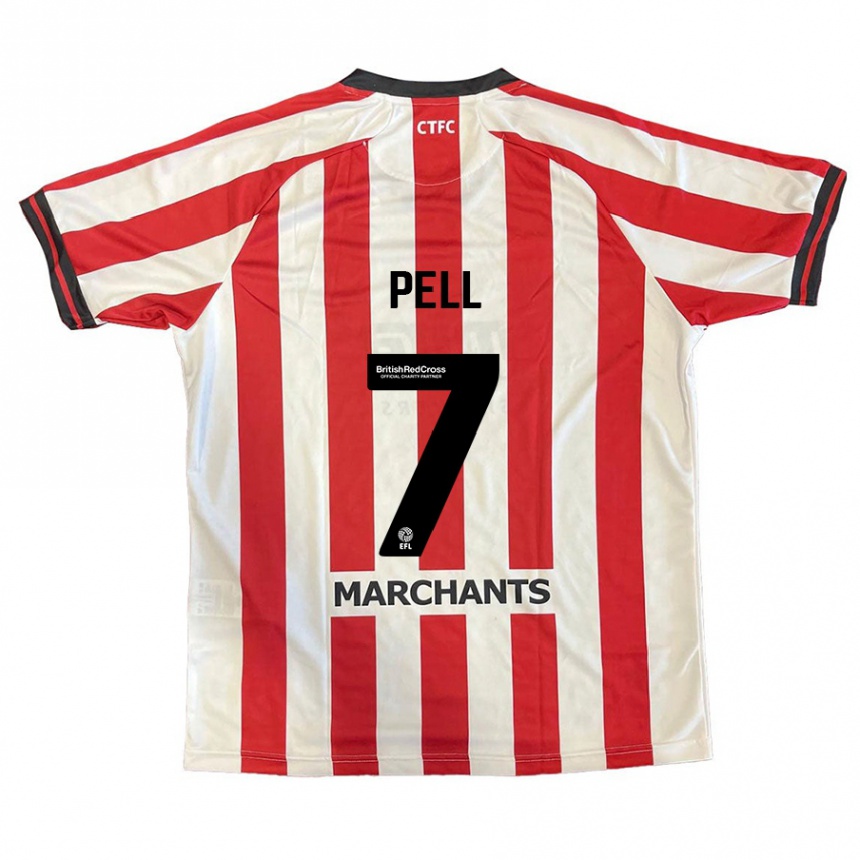 Kids Football Harry Pell #7 Red White Home Jersey 2024/25 T-Shirt