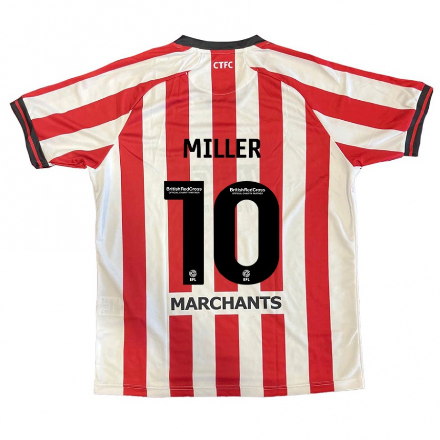 Kids Football George Miller #10 Red White Home Jersey 2024/25 T-Shirt